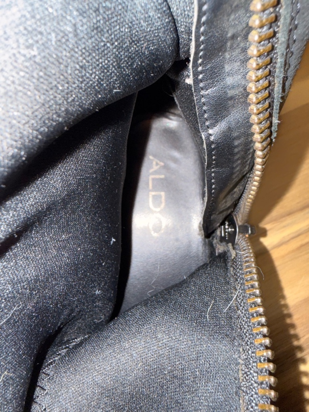 Aldo Black Zip-Detail Boots - Picture 4 of 5